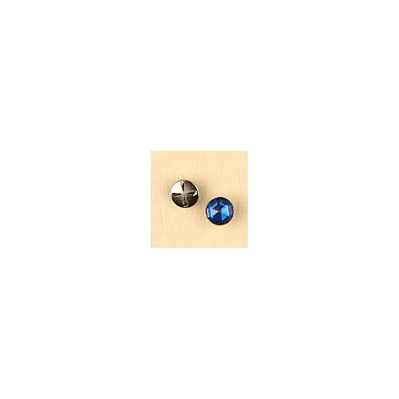 Acrylic Nail Head Blue 10MM