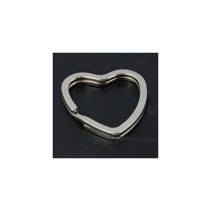 Heart Split Key Ring - Silver - 31mm - 10pc
