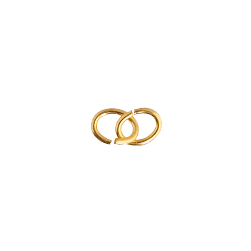 JUMP RING OVAL 4x5mmOD 21GAUGE PLATED GOLD N/F
