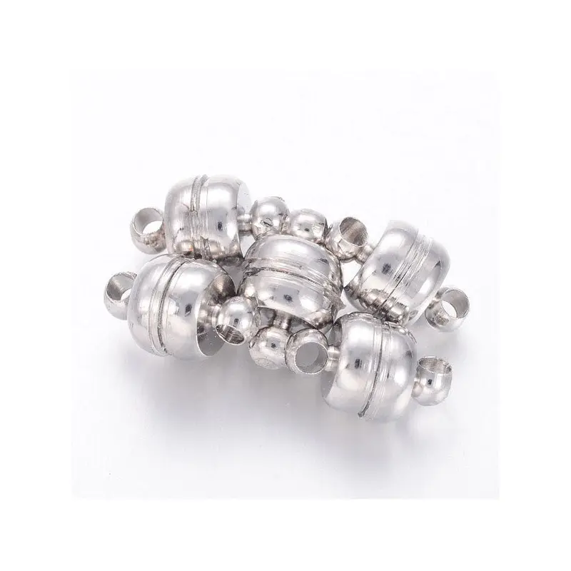 Magnetic Clasps - Oval - Silver - 11mm X 7mm