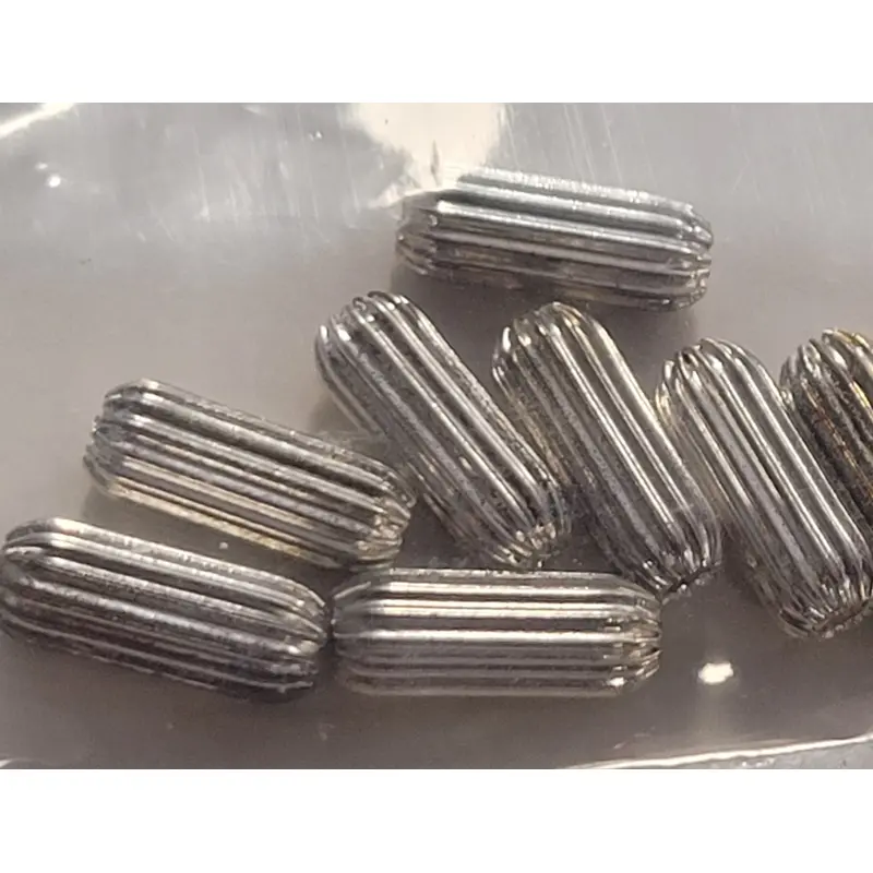 METAL BEAD 10x4mm Fancy Bead SILVER L/F N/F