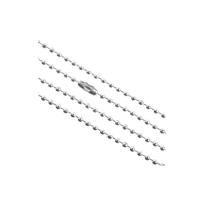 Stainless Steel Ball Chain 1m 2.4mm w/Connector