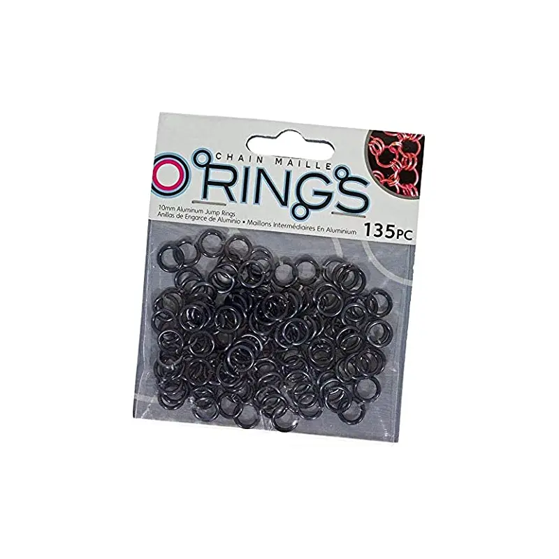 135pc Aluminum Maille Chain Jump Connecting Rings Black
