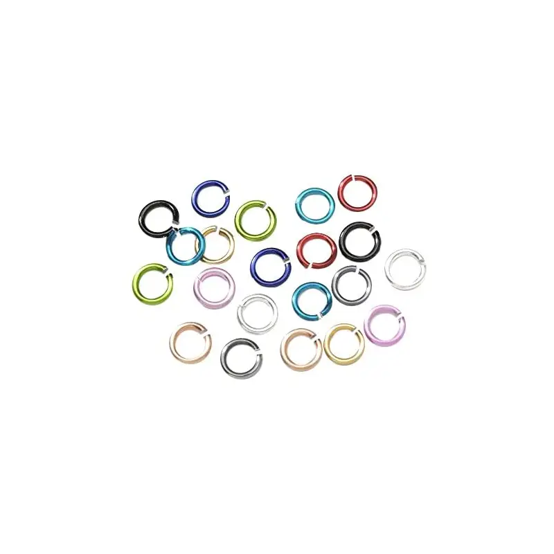 Aluminum Jump Rings 10mm Multi-Color 135pc