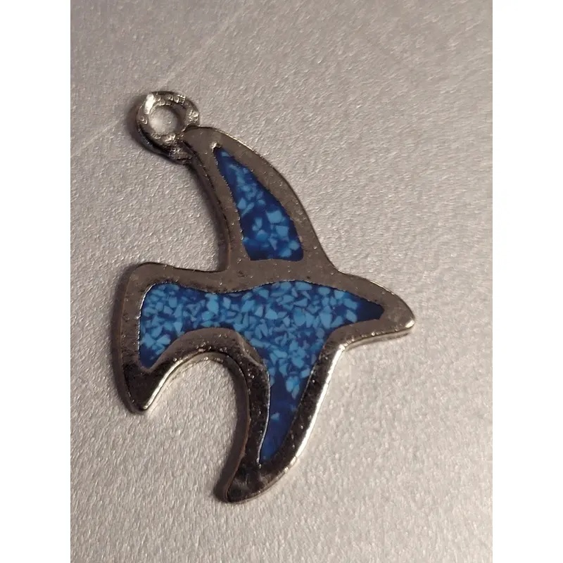 Bird Pendant Turquoise and Silver