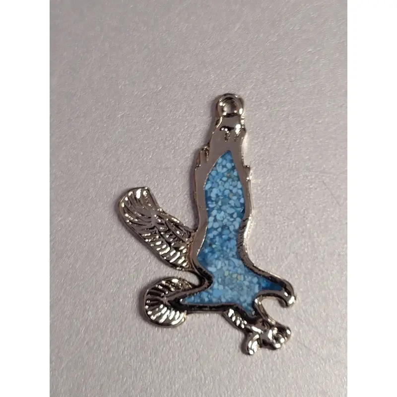 Eagle Pendant Turquoise and Silver