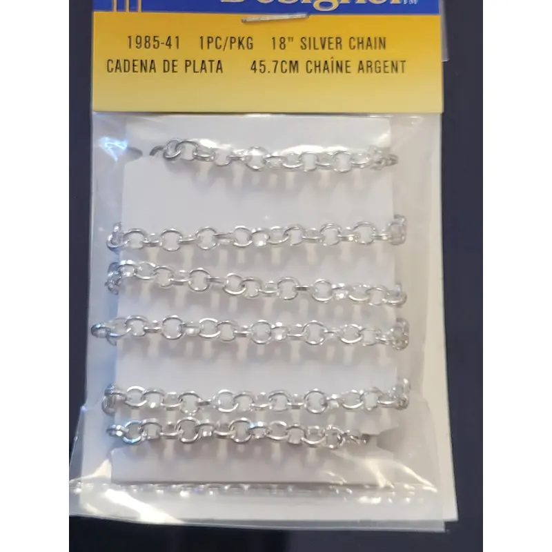 Darice 18" 1 pc Silver Chain