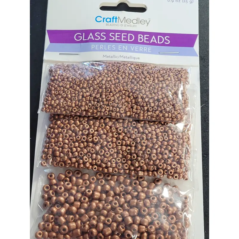 CRAFT MEDLEY GLASS SEED BEADS COPPER CANYON