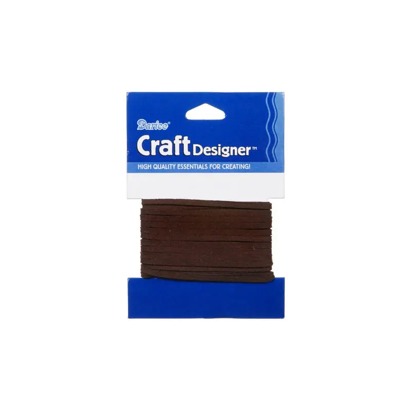 Darice Sueded Cording 3mm x 3 Yards Dark Brown Craft Cord