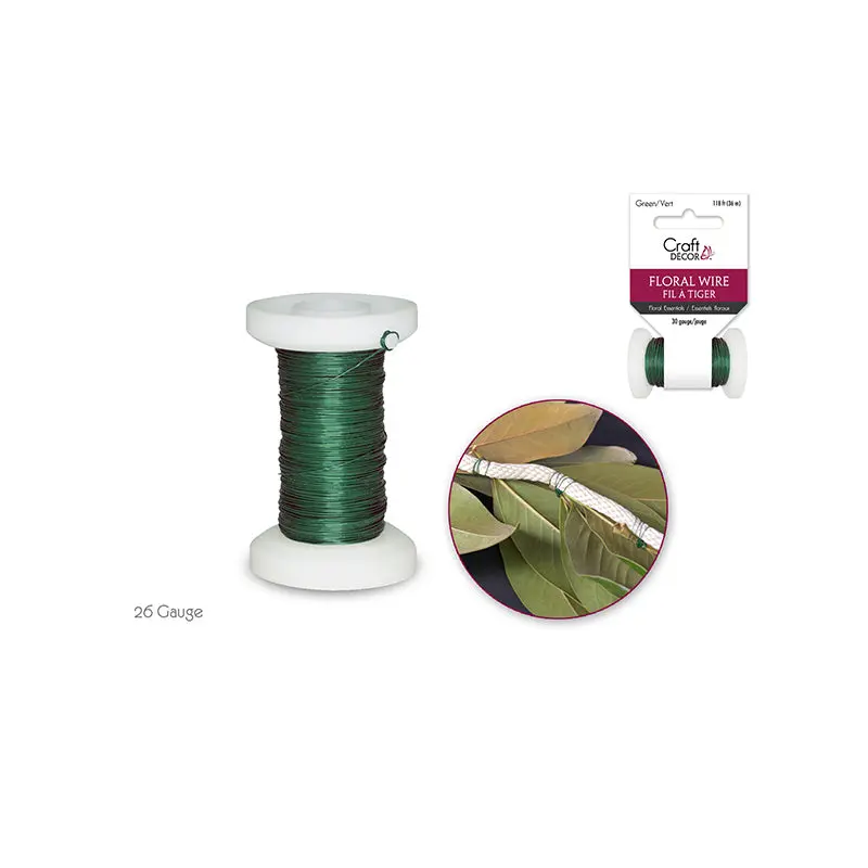 Floral Spool Wire: 30g Green 36m (0.30mm)