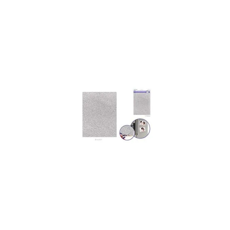 Craft Medley Glitter Crop-It Magnetic Sheet 6" x 8" - Silver