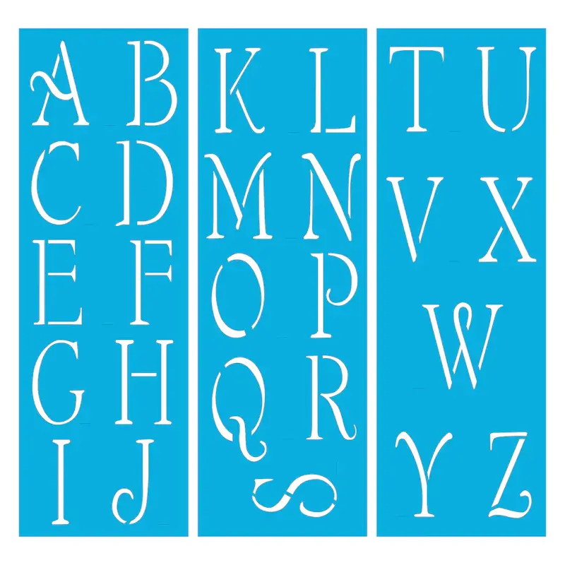 DecoArt Americana 3" Simple Script Alphabet Stencil