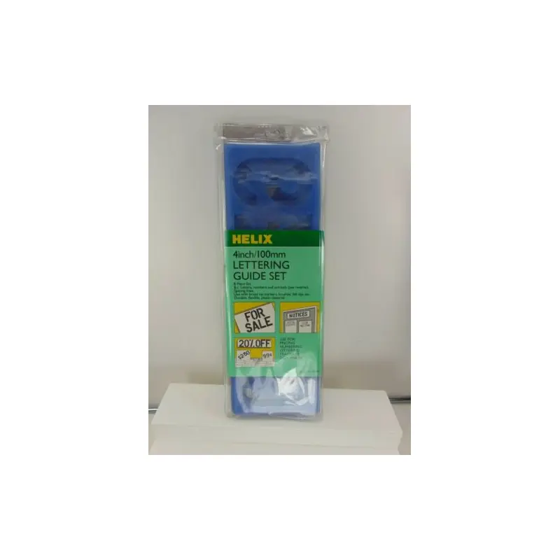 HELIX 100MM 4 INCH LETTER & NUMBERS GUIDE STENCIL SET