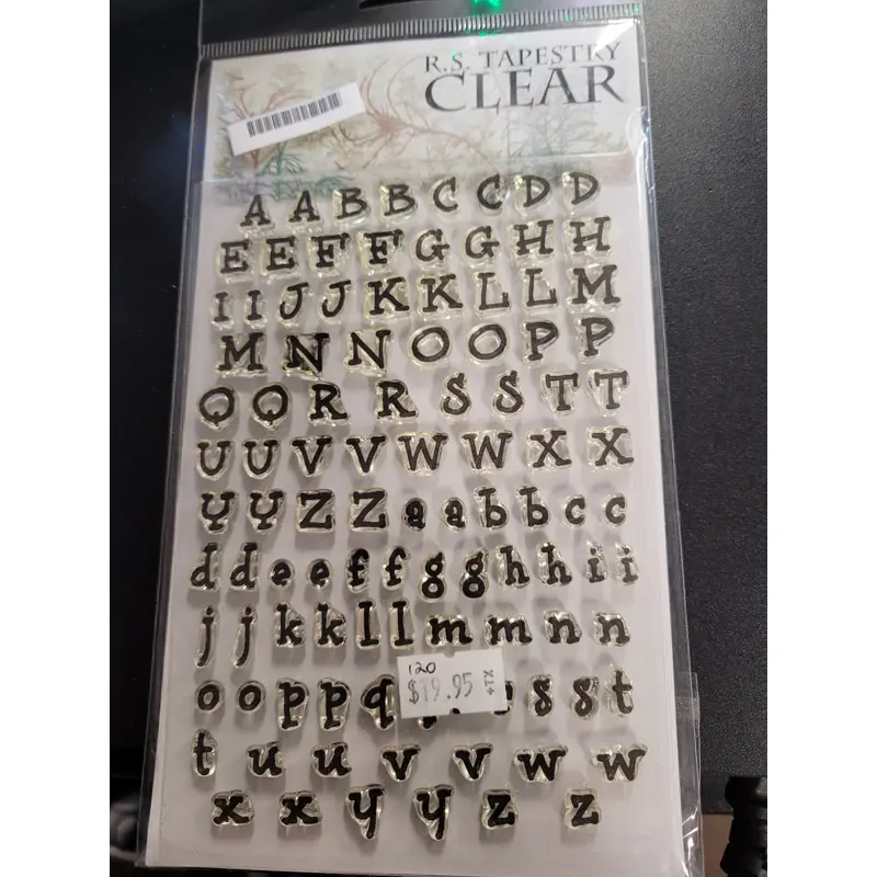 R.S. Tapestry Clear Letter Stamps
