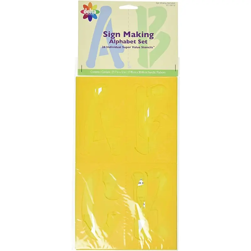 Delta Creative  7 by 12 Inch,  Alphabet Sign Making Set, 5 Inch