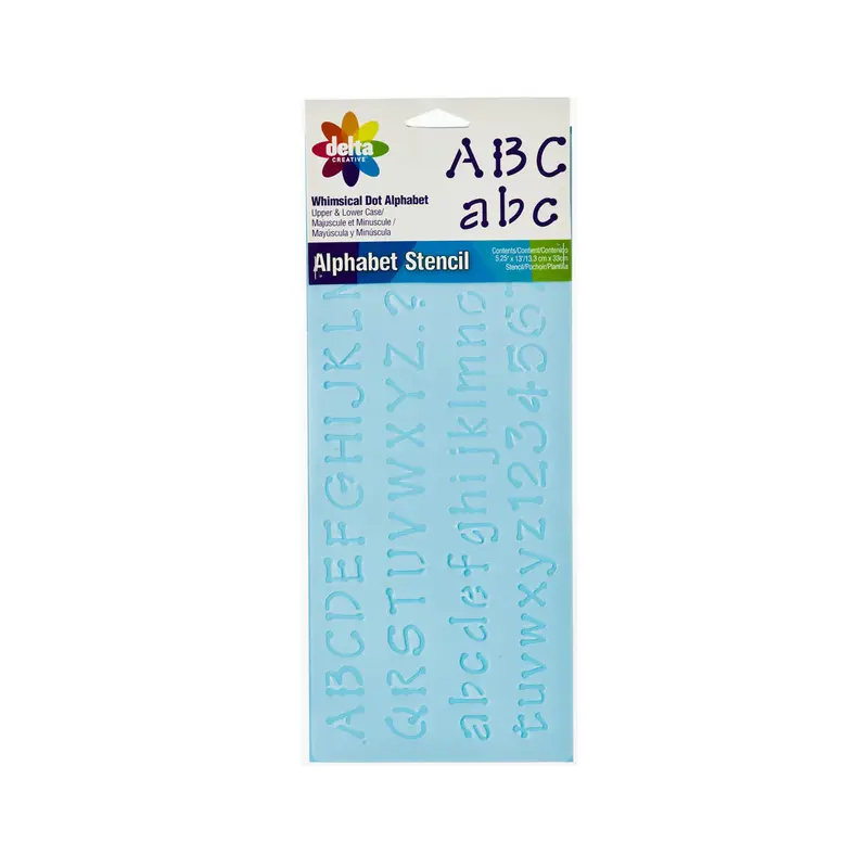 Delta Stencils - Alphabet - Whimsical Dot 3/4"