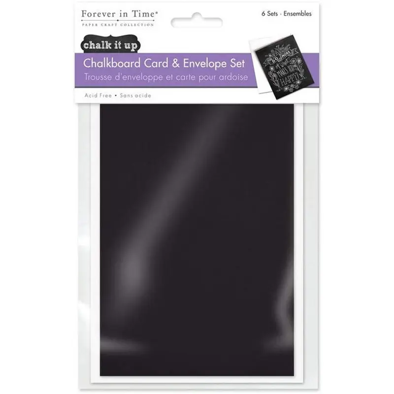 Forever in Time Chalkboard Card & Envelope 6pc Set
