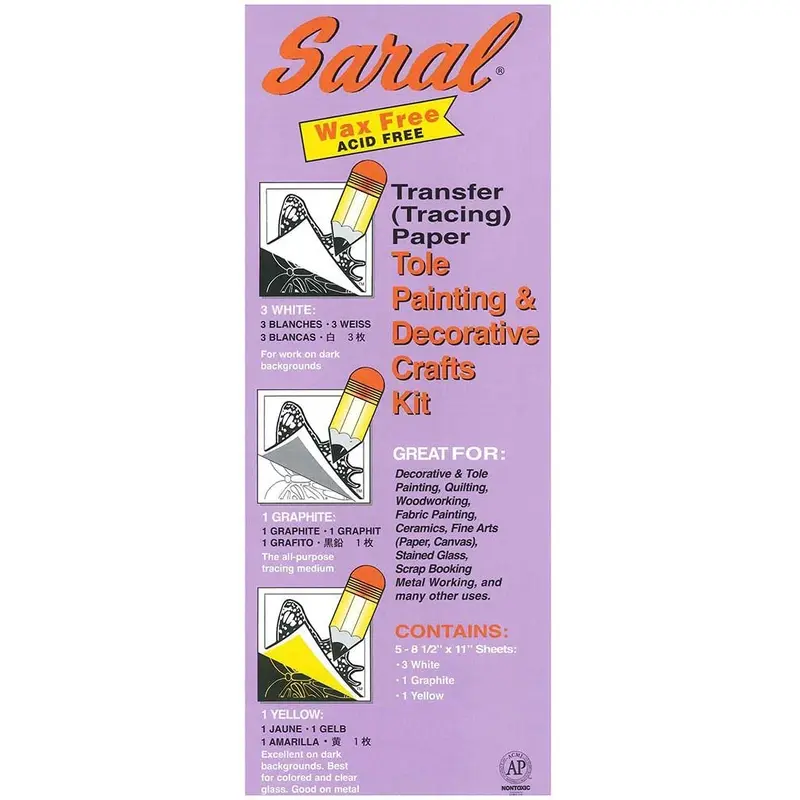 Saral Tracing Tole Paper Painting and Decorative Crafts - 5 Sheet Pack, 8 1/2 in. x 11 in. Pack of 5