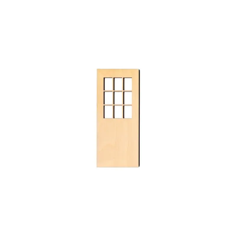 Door With 9 panel Windows - 3" X 7"