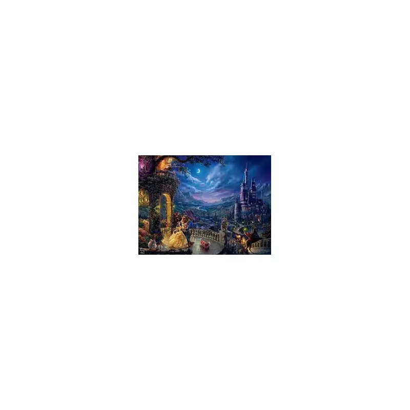 Ceaco Thomas Kinkade Ceaco Thomas Kinkade Disney Dreams - Beauty and The Beast in The Moonlight Puzzle, 300 Pieces
