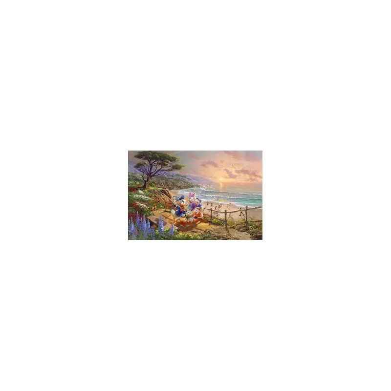 Ceaco Thomas Kinkade Disney Donald & Daisy A Duck Day Afternoon Falling in Love 750pc