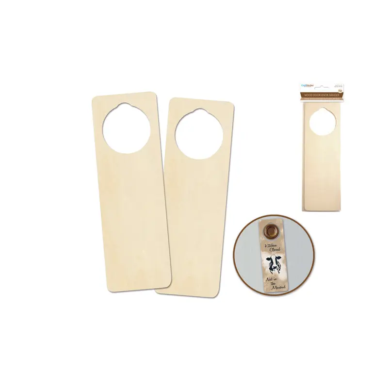 Wood Door Knob Hanger: 3 1/8" x 9 1/2" 2/pk