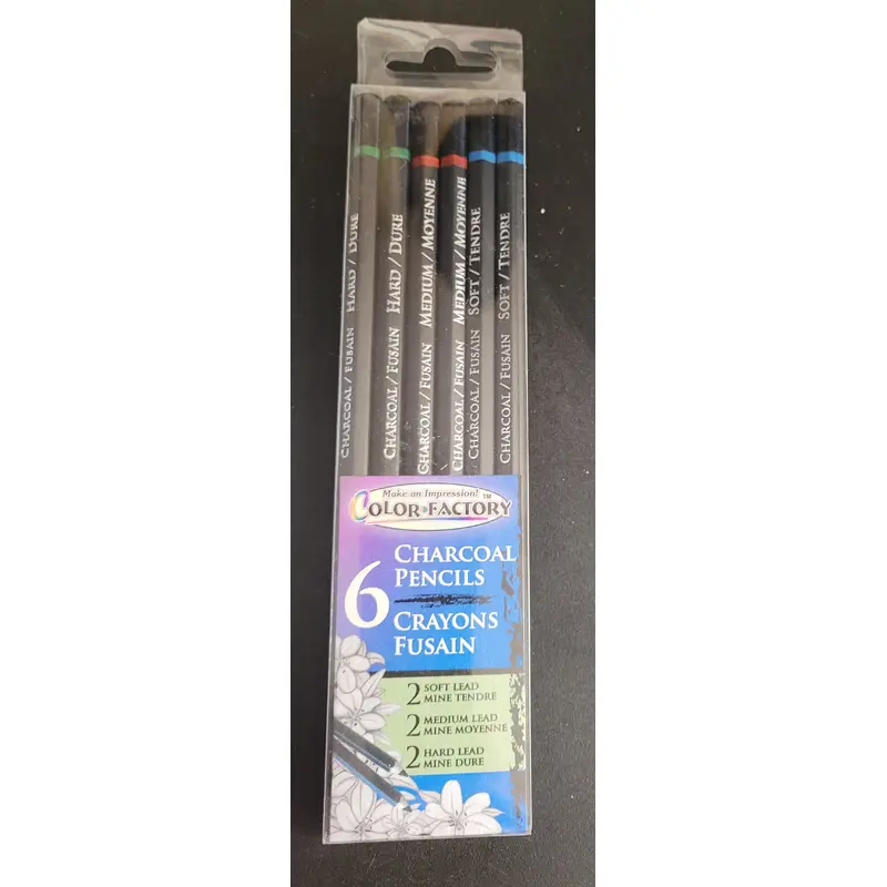 Color Factory - Charcoal Pencils - 6 pc