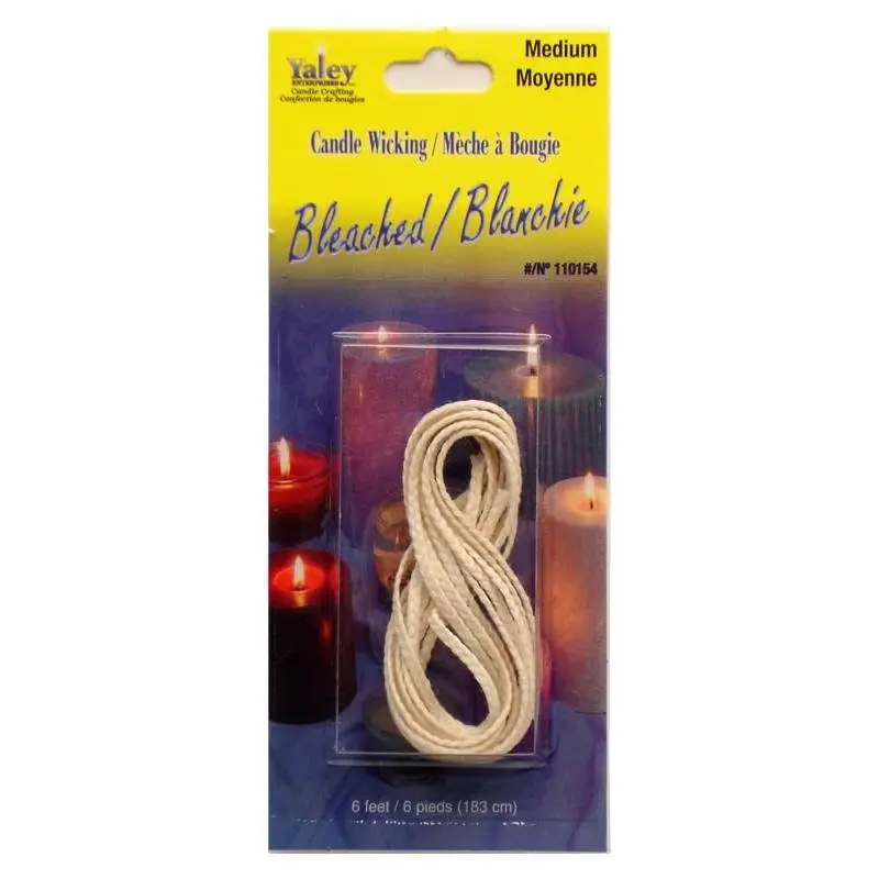 Candle Crafting Medium Flat Braid Candle Wick, 6-Feet