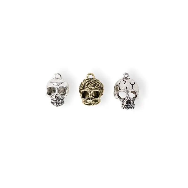 Skull Charms (with Hanging Loops)