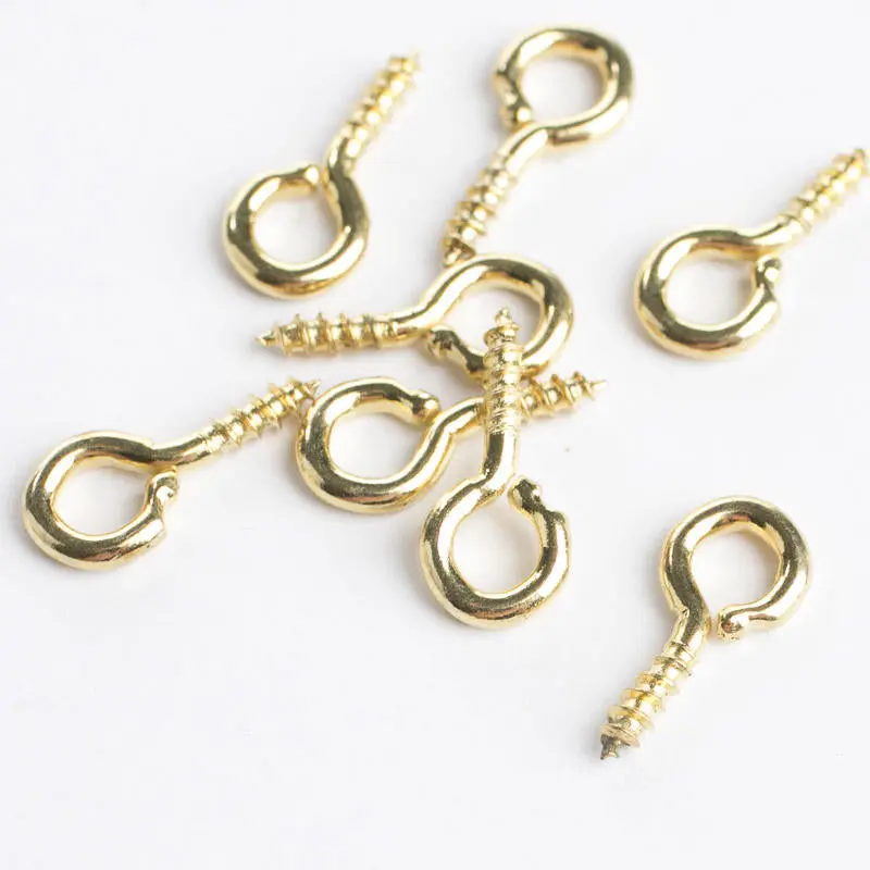 Screw Eyes - Steel - 1/2" Brass