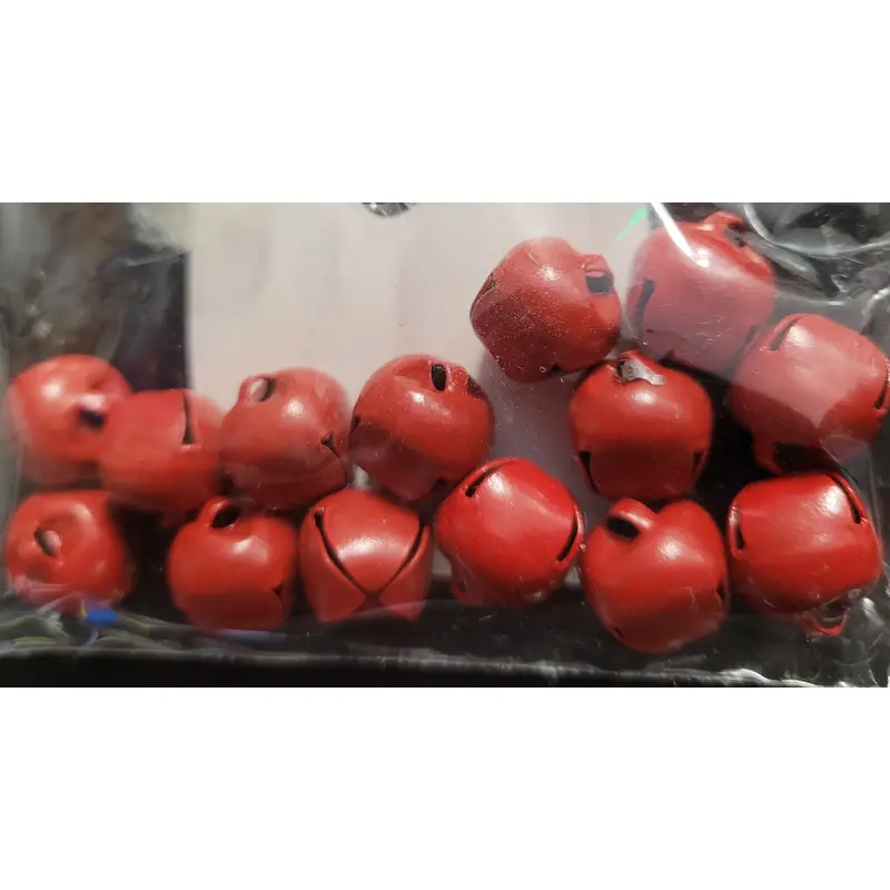 Red Round 1/2" Craft Looped Iron Jingle Bells
