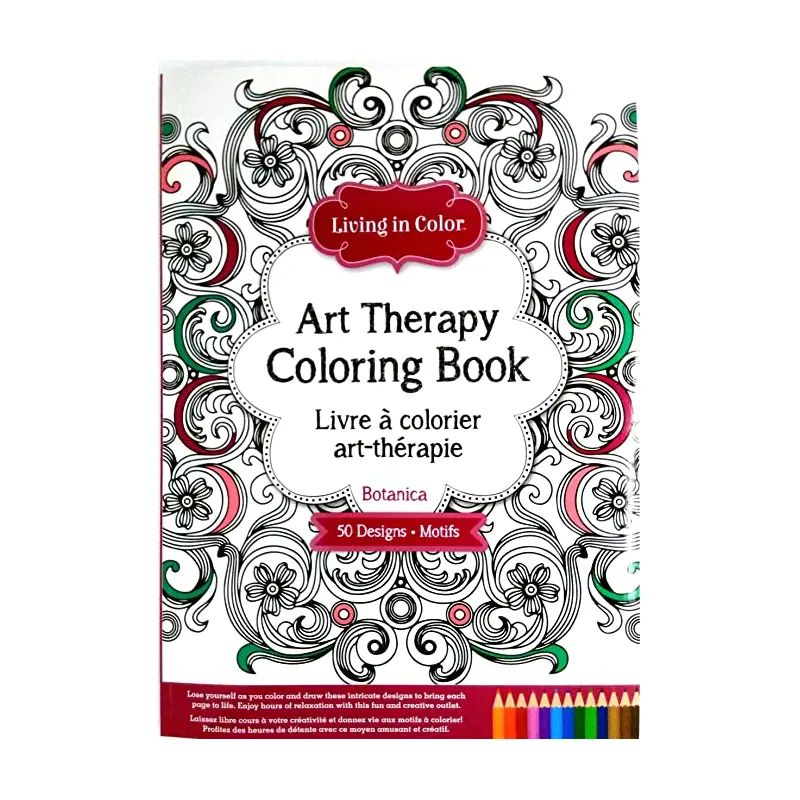 Living In Color Art Therapy Coloring Book-Botanica