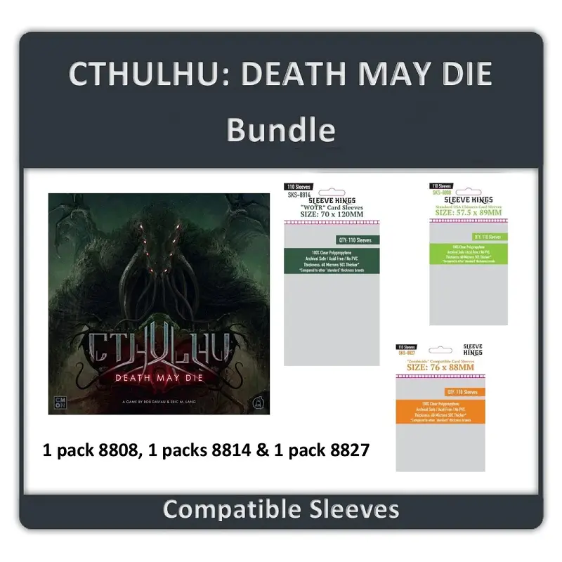 "Cthulhu: Death May Die" Compatible Sleeve Bundle