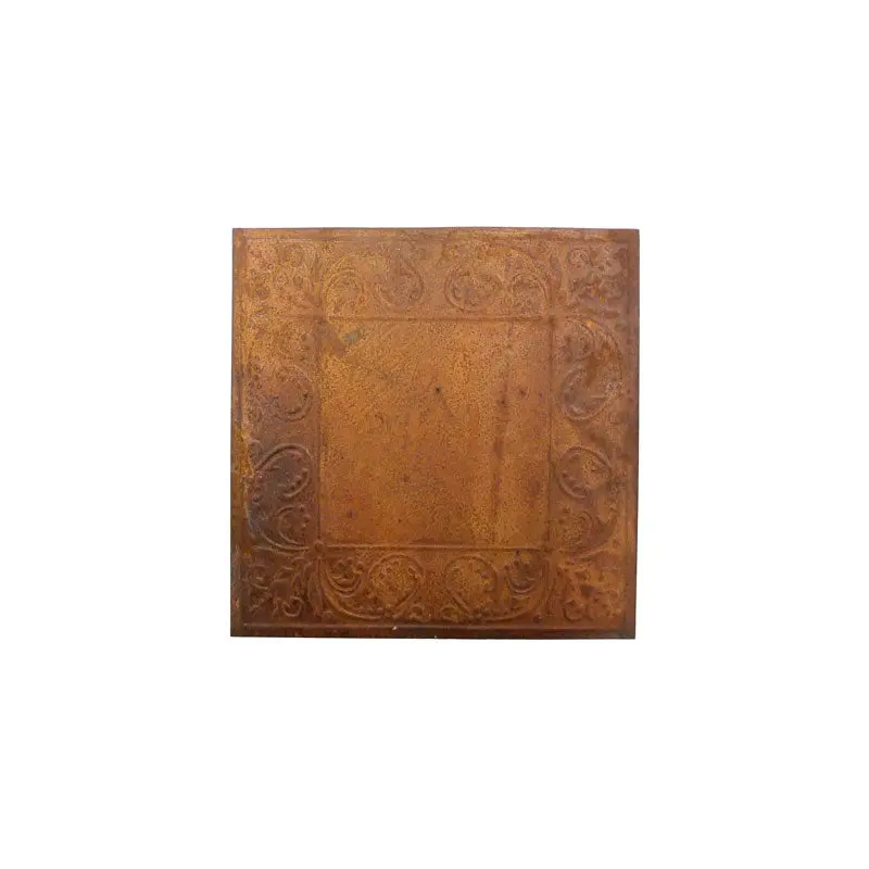 Vintage Rusty Tin Tile - 8"