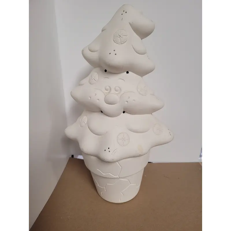 Ceramic CHRISTMAS TREE WITH FACE