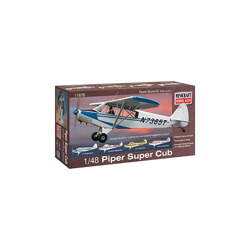 Piper Super Cub Minicraft Model Kits | No. 11678 | 1:48