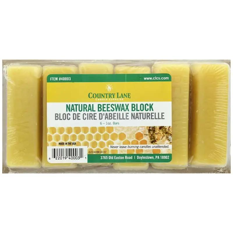 Country Lane Beeswax Bars 6-1oz Yellow