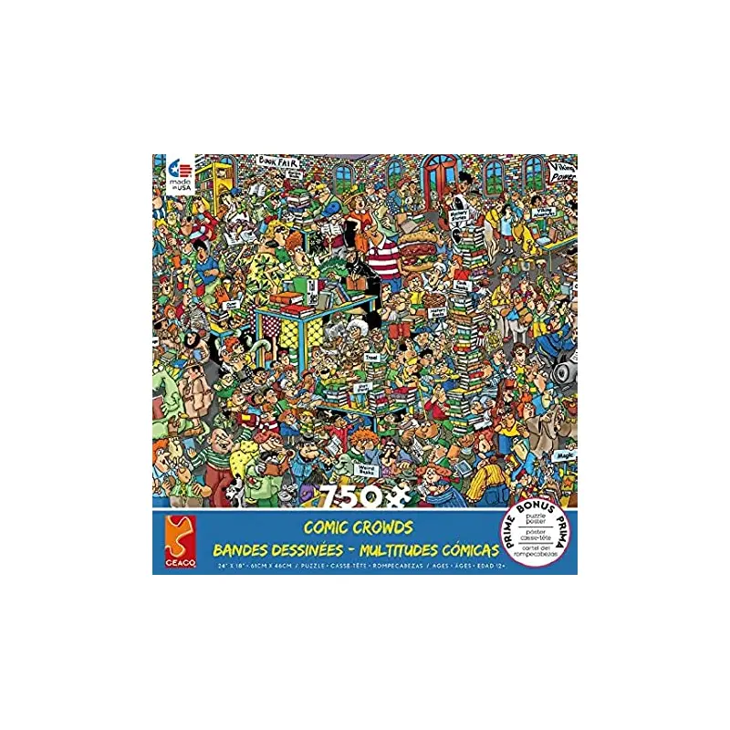 Comic Crowds Collection Book Fair Puzzle - 750Piece