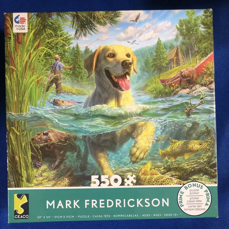 MARK FREDRICKSON - Gone Fishing LAB - 550 PIECE PUZZLE