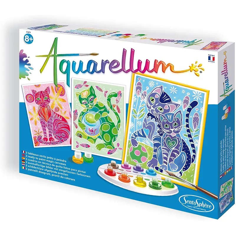 Aquarellum - Cats Magic Art Canvases by SentoSphere