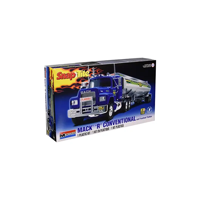 Revell Monogram 1/32 Mack "R" Conventional and Fruehauf Tanker Plastic Model Kit 85-1961