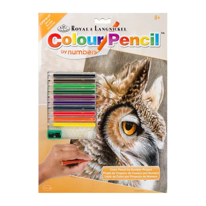 Sepia Owl - CPN19 Royal & Langnickel Pencil By Numbers