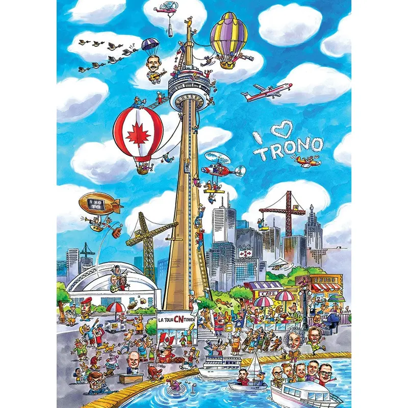 Cobble Hill 1000pc Puzzle - Doodletown Toronto