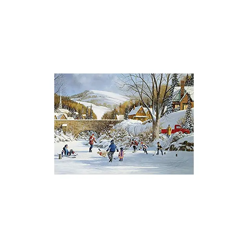Cobble Hill  1000pc Puzzle - Hockey on Frozen Lake