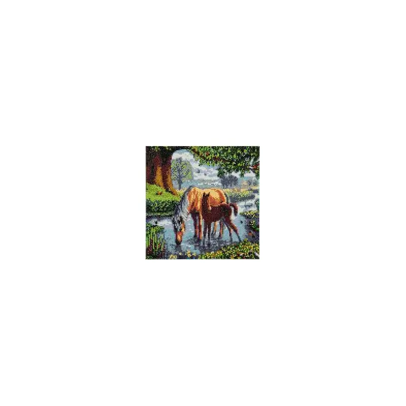 Craft Buddy Crystal Art Kit Fell Ponies 30 x 30 cm Pre-Framed 5D Art Kit