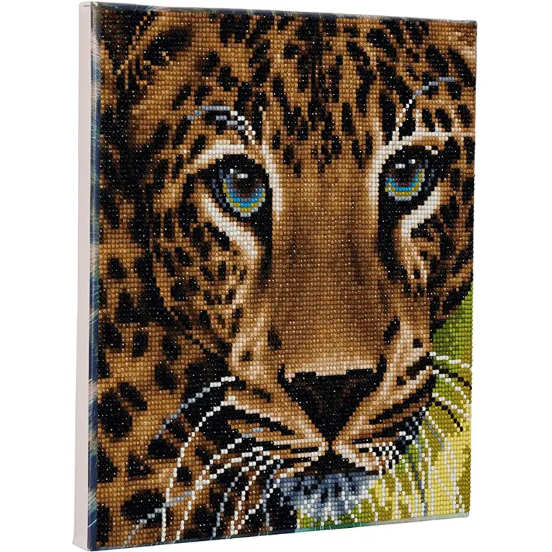 Craft Buddy Crystal Art Kit Leopard 30 x 30 cm Pre-Framed 5D Art Kit