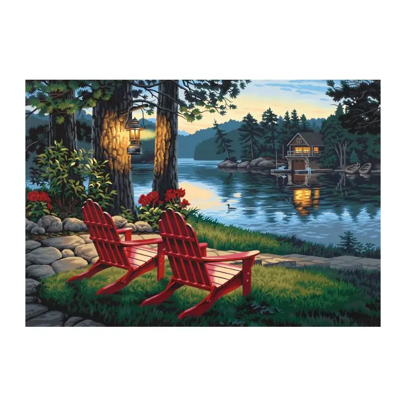 Adirondack Evening Paint by Number Kit by PaintWorks Dimensions