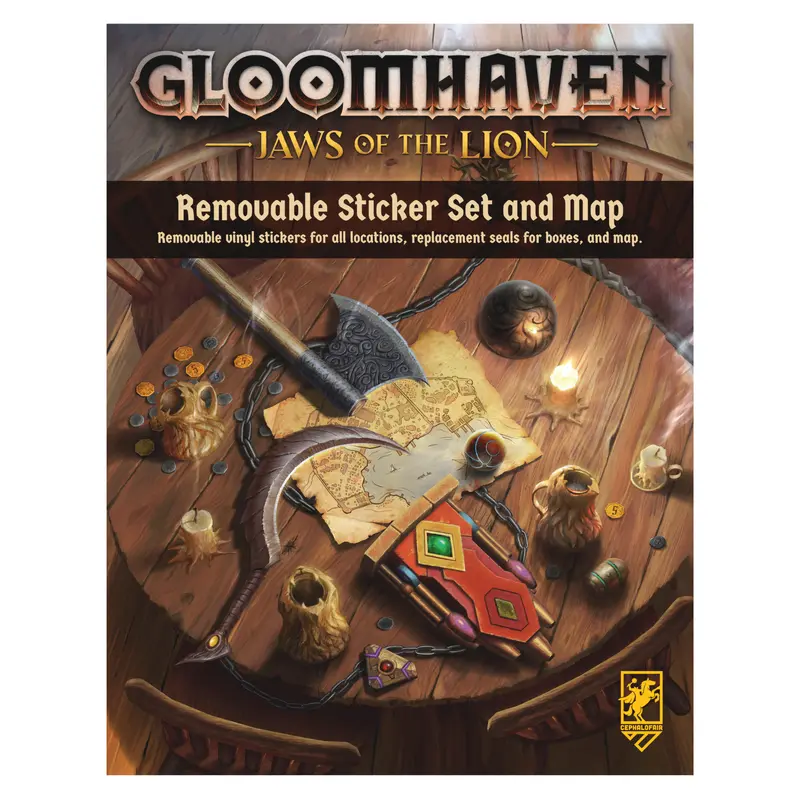 Gloomhaven Jaws Of The Lion Removable Sticker Set/Map