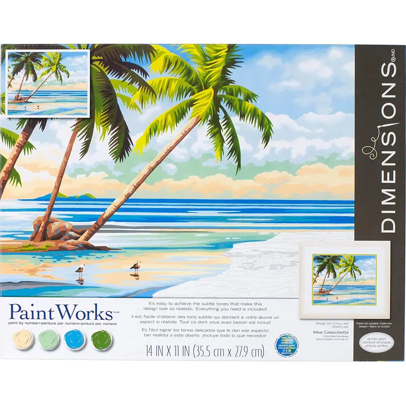 Paintworks Tropical View Paint-by-Number Kit