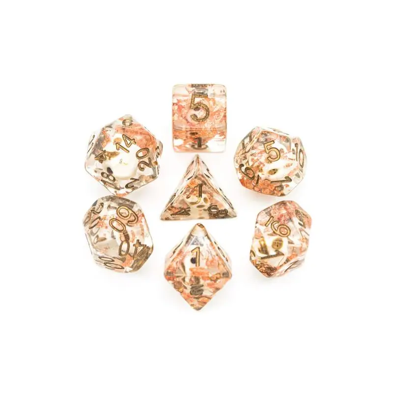 Skull and Copper Foil Dice Set